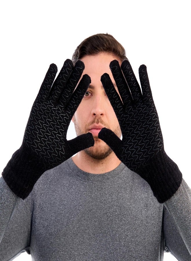Avantic Alpaca Full Finger Gloves for Men & Women with Anti-Slip Grip Palm & Touchscreen Fingers for Ski & Cold Weather - Image 3